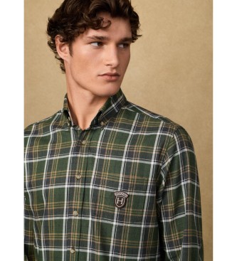 Hackett London Camisa xadrez verde cl�ssica Heritage Fit