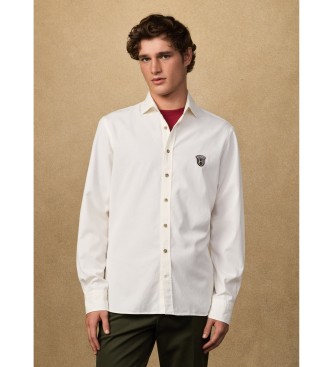 Hackett London Camisa de sarja de corte cl�ssico em branco