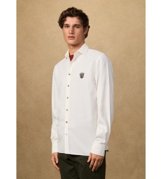 Hackett London Camisa de sarja de corte cl�ssico em branco