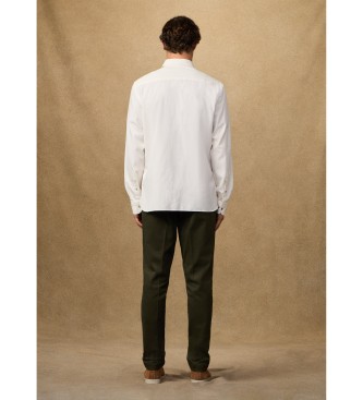 Hackett London Camisa de sarja de corte cl�ssico em branco