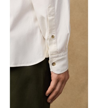 Hackett London Camisa de sarja de corte cl�ssico em branco