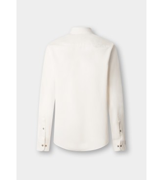 Hackett London Camisa de sarja de corte cl�ssico em branco