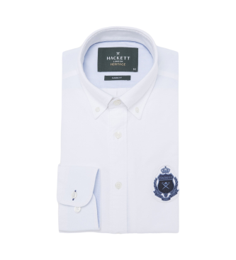 Hackett London Camisa Heritage branca Oxford branca