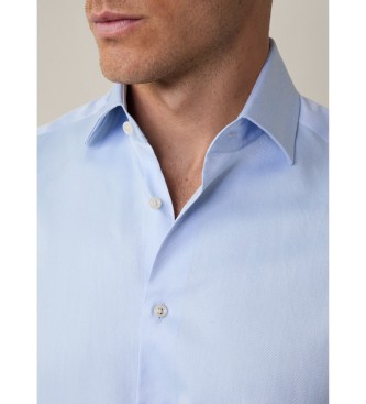 Hackett London Visgraat blauw overhemd