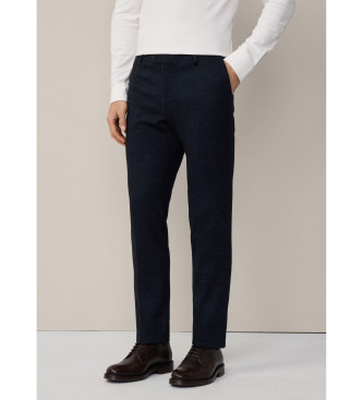 Hackett London Pantaloni a spina di pesce blu scuro