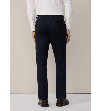 Hackett London Pantaloni a spina di pesce blu scuro