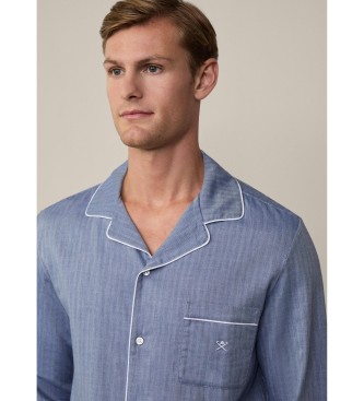 Hackett London Herringbone pyjamas blue