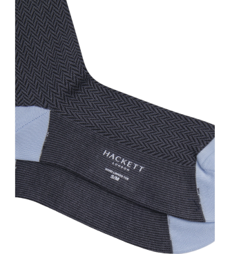 Hackett London Fischgrt-Socken grau