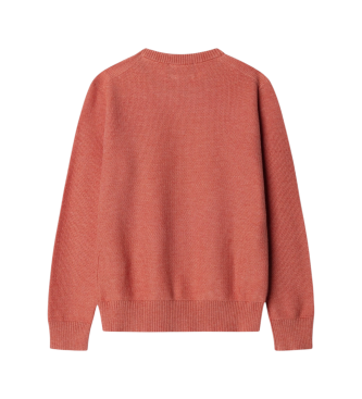 Hackett London Pull en nid d'abeille orange