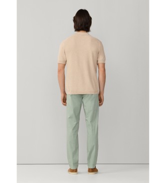 Hackett London Honeycomb SS beige poloshirt