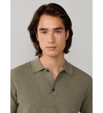 Hackett London Polo Honeycomb SS zelena