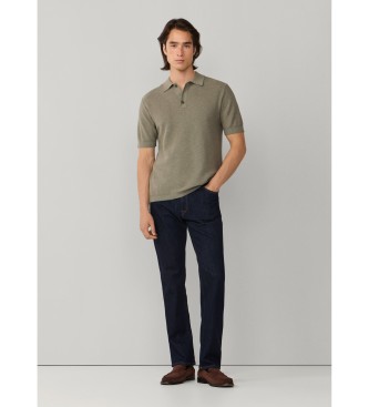 Hackett London Polo Honeycomb SS zelena