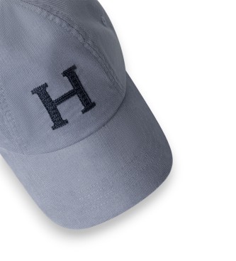 Hackett London Sztruksowa czapka H Cap niebieska