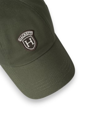 Hackett London Czapka Peaks Twill Cap zielona