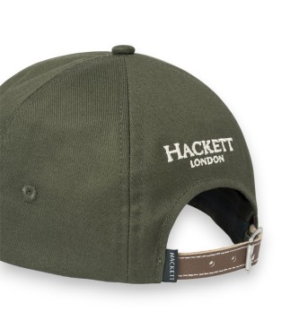 Hackett London Czapka Peaks Twill Cap zielona