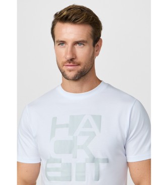 Hackett London T-shirt met blokgrafiek en klassiek logo wit