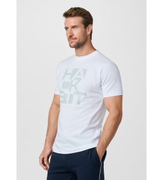 Hackett London T-shirt met blokgrafiek en klassiek logo wit