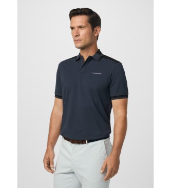 Hackett London HS City Block blue polo shirt