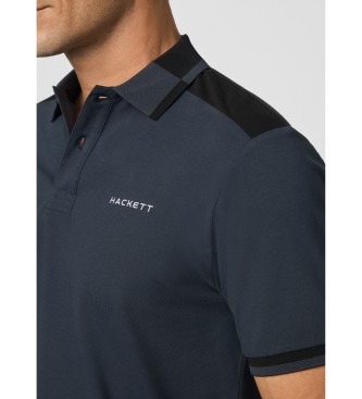 Hackett London HS City Block blue polo shirt