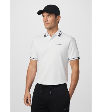 Hackett London HS City Tip white polo shirt