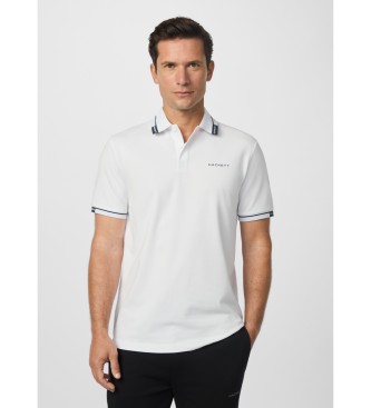 Hackett London HS City Tip white polo shirt
