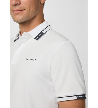 Hackett London HS City Tip white polo shirt