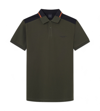 Hackett London Zielona koszulka polo Hs Colour Block