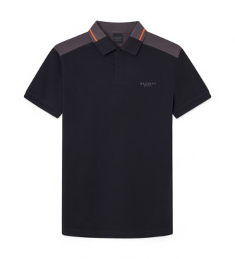 Hackett London Koszulka polo Hs Colour Block czarna