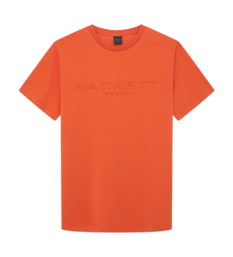 Hackett London Hs T-shirt met relif oranje