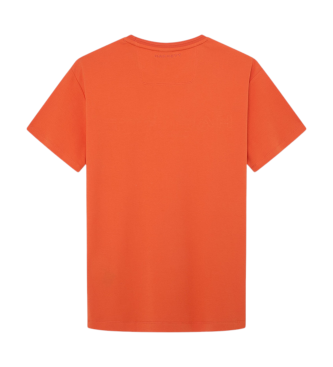 Hackett London T-shirt com relevo Hs laranja