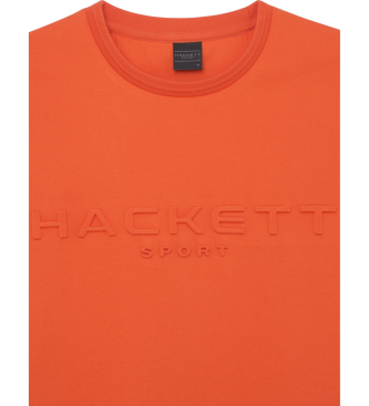 Hackett London T-shirt com relevo Hs laranja