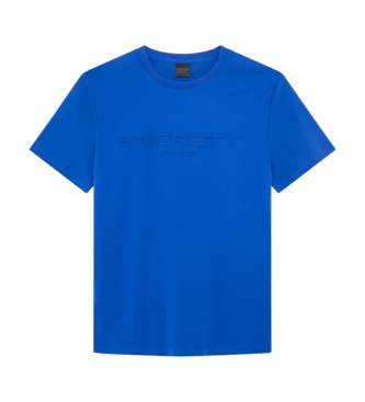 Hackett London Hs T-shirt met relif blauw