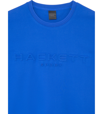 Hackett London Hs T-shirt met relif blauw