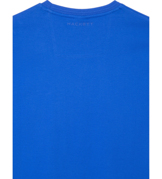 Hackett London Hs T-shirt met relif blauw