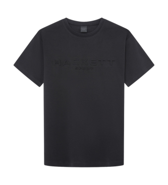 Hackett London T-shirt com relevo Hs preto