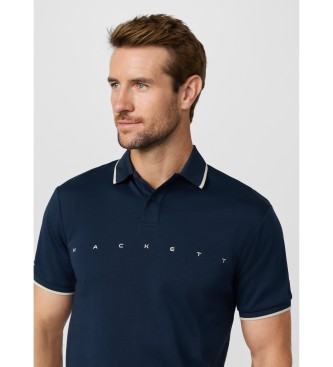 Hackett London Polo con logo fit cl�sico marino