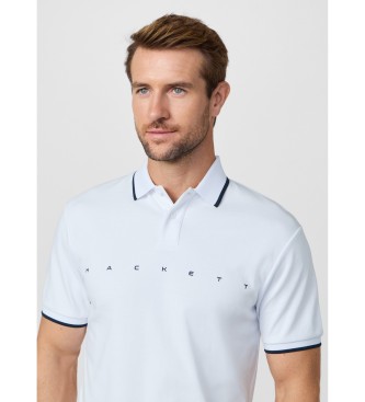 Hackett London Polo con logo fit cl�sico blanco