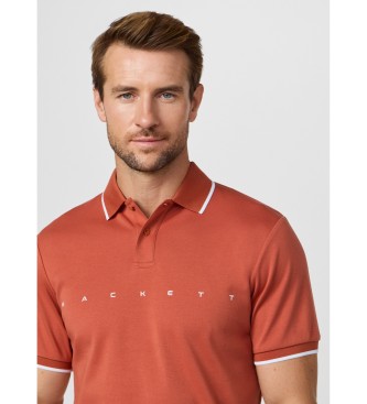 Hackett London Polo con logo fit cl�sico naranja
