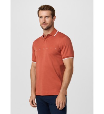 Hackett London Polo con logo fit cl�sico naranja