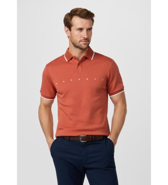 Hackett London Polo con logo fit cl�sico naranja