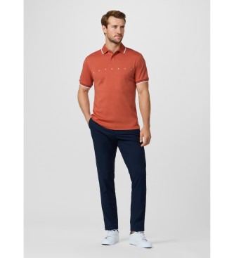 Hackett London Polo con logo fit cl�sico naranja