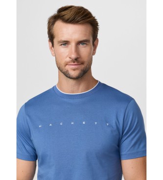 Hackett London T-shirt met blauw classic fit logo