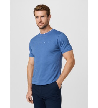 Hackett London T-shirt met blauw classic fit logo