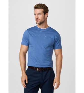 Hackett London T-shirt met blauw classic fit logo
