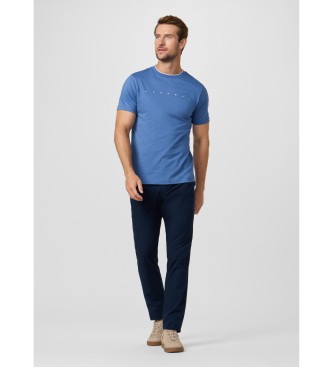 Hackett London T-shirt met blauw classic fit logo