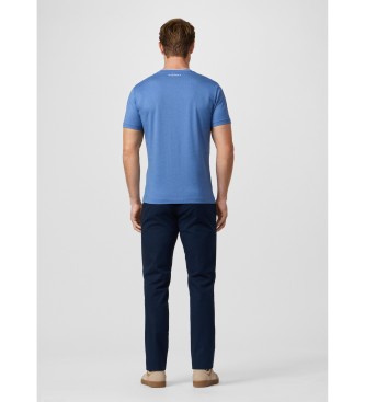 Hackett London T-shirt met blauw classic fit logo