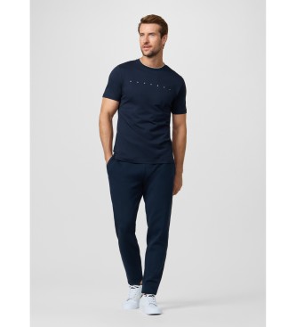 Hackett London T-shirt met marineblauw classic fit-logo