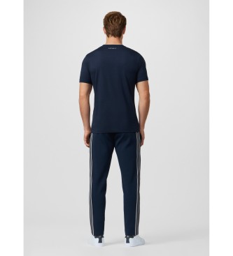 Hackett London T-shirt met marineblauw classic fit-logo