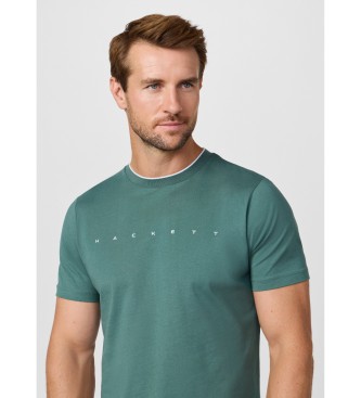 Hackett London T-shirt met logo pasvorm klassiek groen