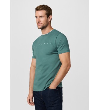 Hackett London T-shirt met logo pasvorm klassiek groen